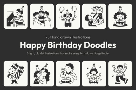 Birthday Doodles Collection
