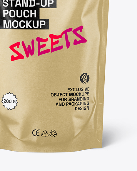 Kraft Stand-Up Pouch Mockup