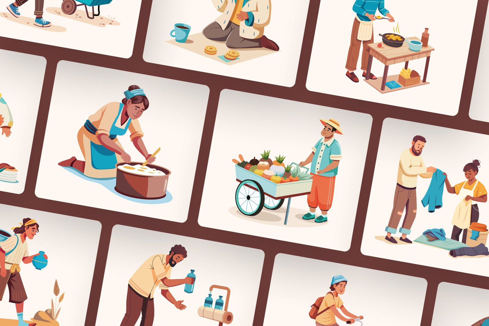 Illustration Poor People