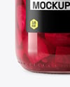 Glass Jar with Pickled Beets Mockup