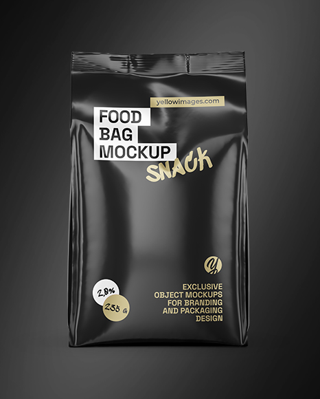 Glossy Food Bag Mockup
