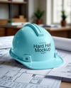 Hard Hat on the Table Mockup