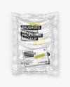 Transparent Clear Plastic Flow-Pack with Sausages Mockup