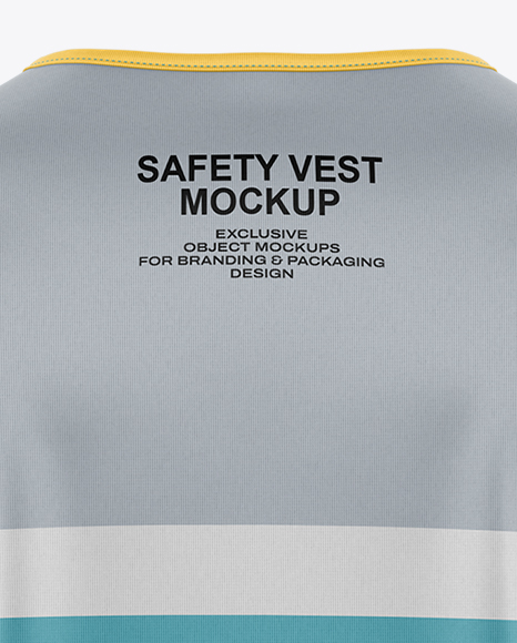 Safety Vest Mockup - Back View