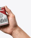 Soft Cigarette Pack in a Hand Mockup