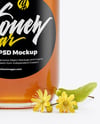 Glass Jar with Linden Honey Mockup