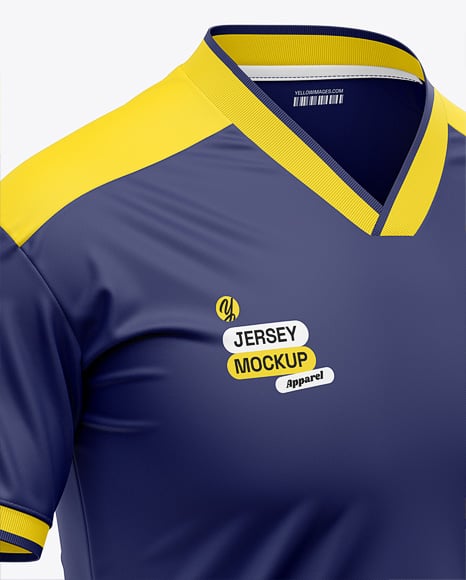 Men's V-Neck Jersey Mockup
