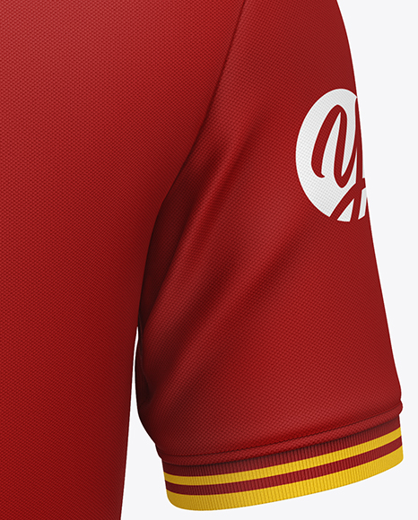 Men's Short Sleeve Polo Shirt Mockup