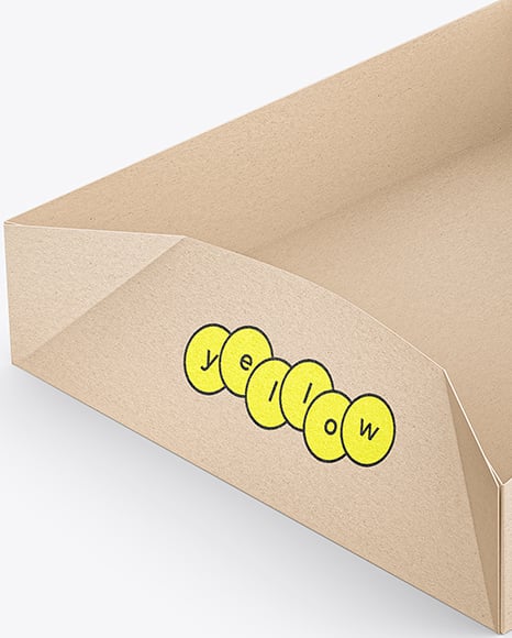 Kraft Paper Food Tray Mockup