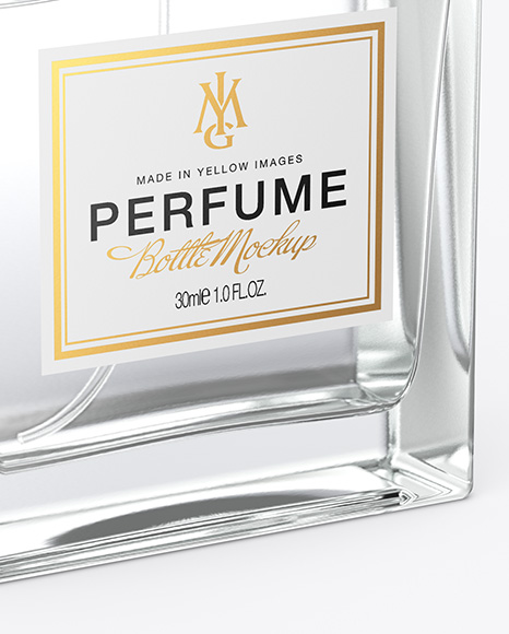 Clear Glass Perfume Bottle Mockup