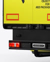 Semi Trailer Truck Mockup - Back Half Side View