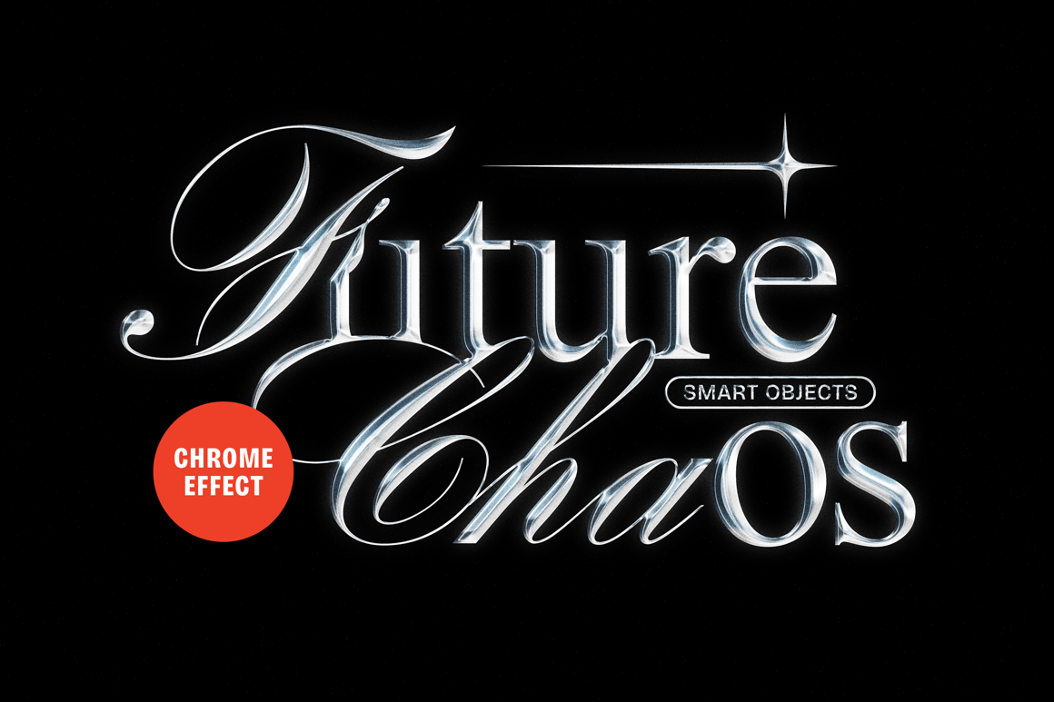 Chrome Text &amp; Logo Effect