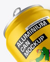 Aluminium Can With Matte Finish Mockup