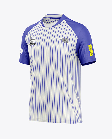 Soccer Jersey Mockup - Half Side View - Football t shirt mockup psd download