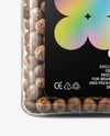 Square Plastic Jar with Whole Allspice Mockup