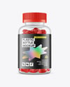 Plastic Bottle with Gummies Mockup