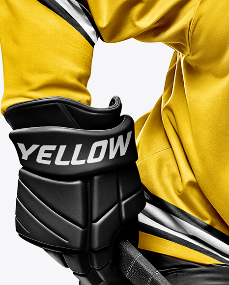Man Wearing Full Ice Hockey Kit Mockup