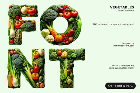 Vegetables Font - Creative fonts