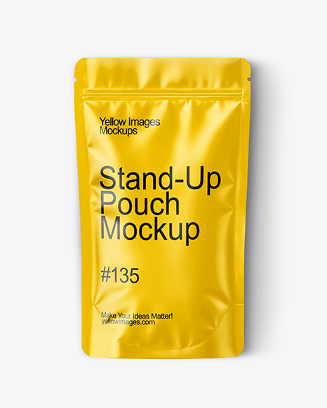Matte Stand Up Pouch Mockup - Matte packaging