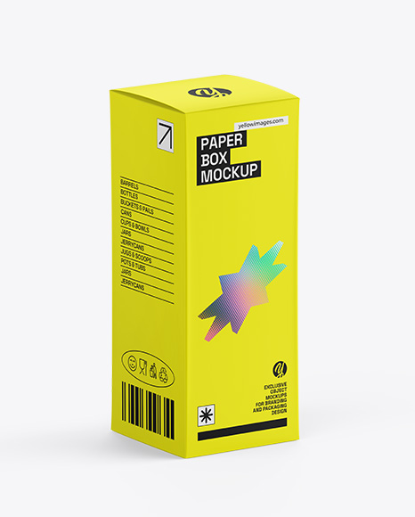 Paper Box Mockup – Half Side View - Product package mockup