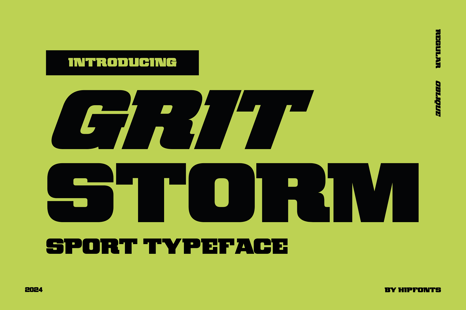 Gritstorm - Sport Typeface - Aggressive font