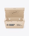 Opened Kraft Paper Food Box Mockup
