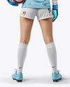 Female Goalkeeper Wearing Long Sleeve Soccer Jersey Mockup