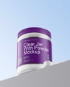 Clear Jar With Powder Mockup