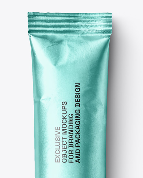 Metallic Stick Sachet Mockup