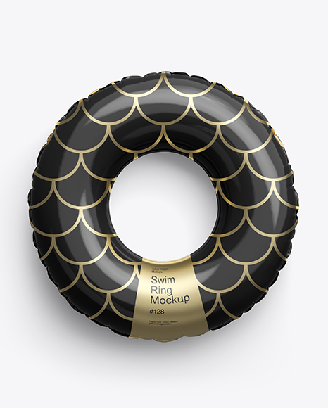Glossy Swim Ring Mockup - Top View