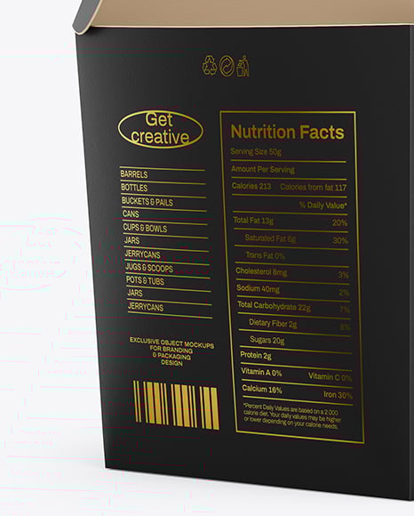 Paper Food Box Mockup