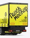 Semi Trailer Truck Mockup - Back Half Side View