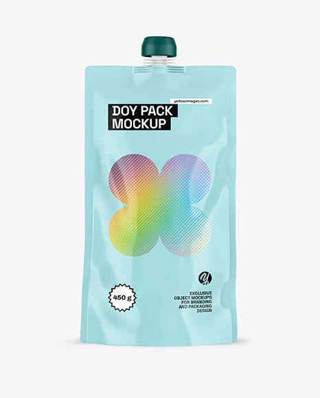Glossy Doy Pack Mockup - Coffee pouch mockup