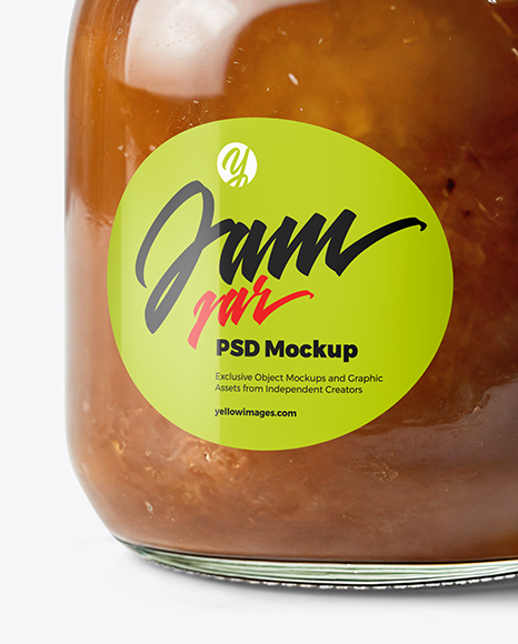 Apple Butter Glass Jar with Clamp Lid Mockup