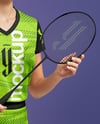 Woman Wearing Badminton Uniform Mockup
