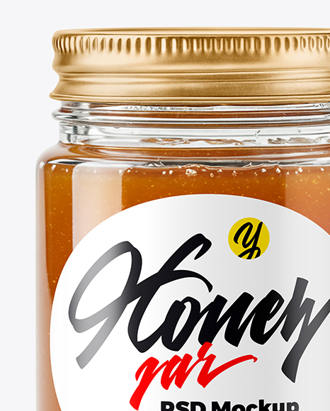 Glass Jar with Manuka Honey Mockup