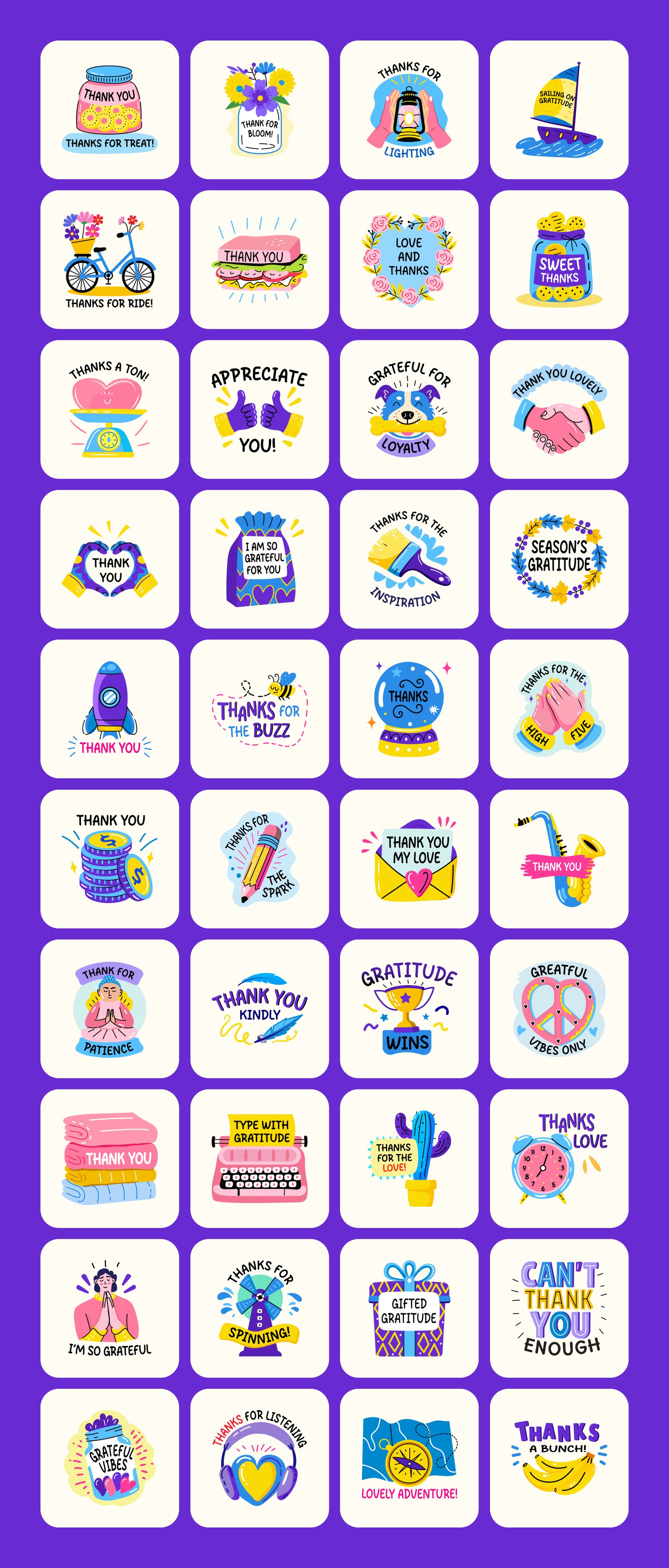 Thank you stickers