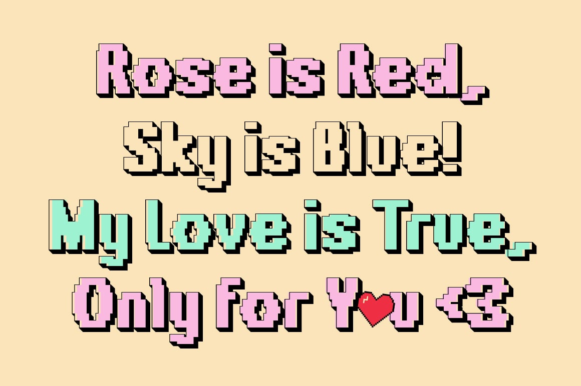 Overbit Bold &amp; Strong Edgy Y2K Pixel Font