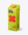 1L Carton Drink Box Mockup - Half Side view