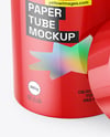 Glossy Paper Tube with Tea Mockup