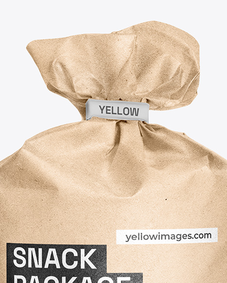 Kraft Round Snack Package Mockup
