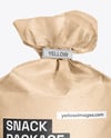 Kraft Round Snack Package Mockup