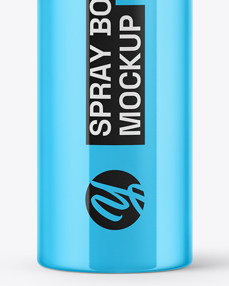 Glossy Spray Bottle Mockup