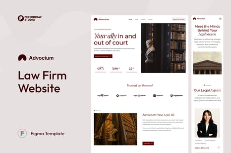 Advocium – Law Firm Website UI Figma Template - Creative Store