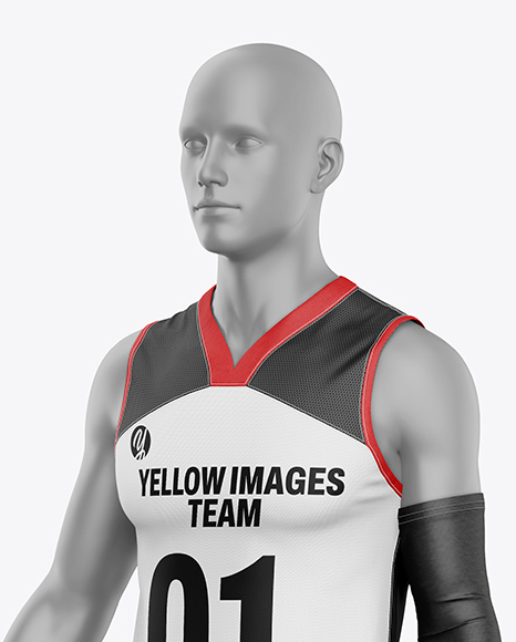Full Basketball Kit Mockup - Half Side View