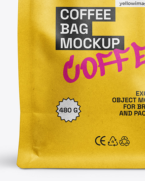 Kraft Paper Coffee Bag Mockup