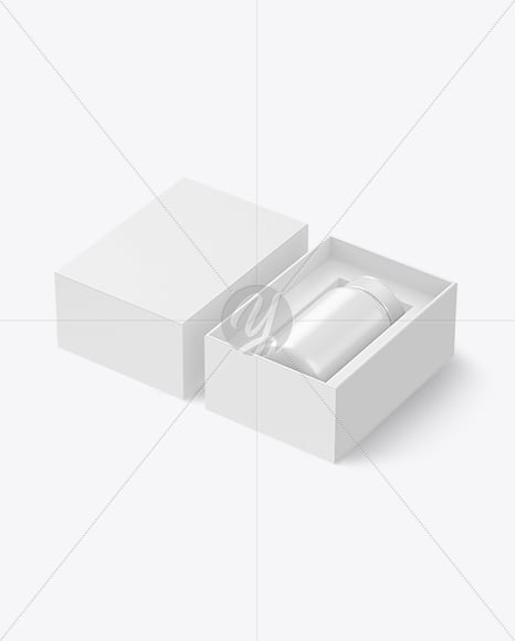 Pills Bottle in a Box Mockup