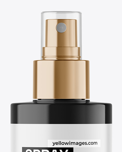 Glossy Spray Bottle Mockup