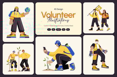 Volunteer Illustration Art Set - Creative Store