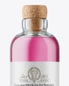 Clear Glass Liquor Bottle with Cork Mockup